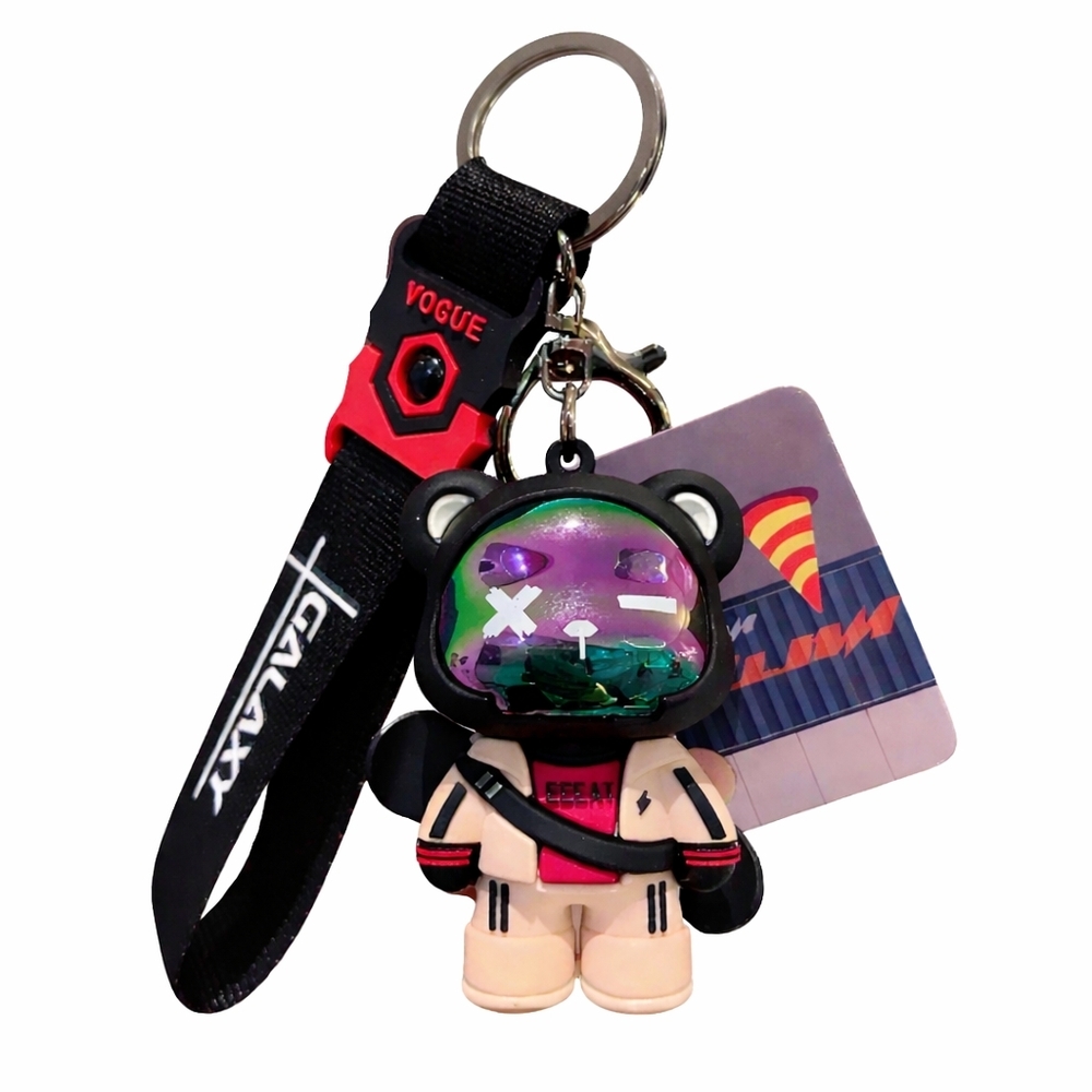 Skateboarder Bear Keychain | Vogue Strap | Streetwear Bag Charm